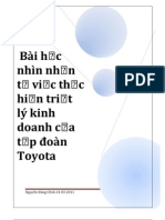 Bài học nhìn thấy từ triết lý kinh doanh của tập đoàn Toyota Office 2007