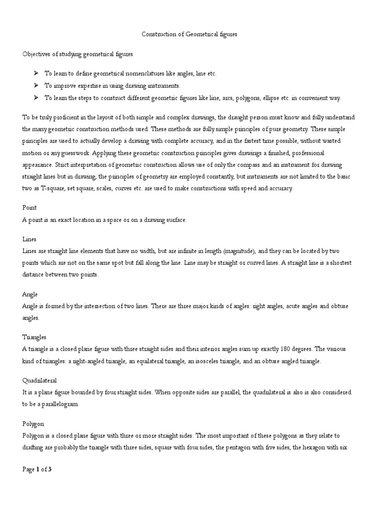 Geometric Figure Construction Guide | PDF | Triangle | Circle