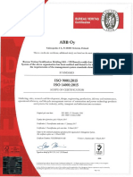 ABB ISO 9001 14001 2015 Certificate 8 3 2017