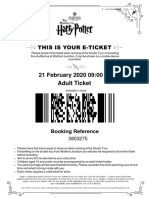21 February 2020 09:00: Adult Ticket