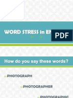 Word Stress in English