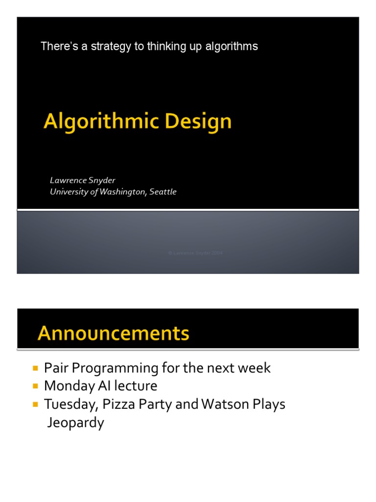 Cse120wi11lec16 (1) Algorithmic Design | PDF | Computer Program ...