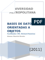 Base de Datos Orientada A Objetos MMorales