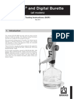 Titrette and Digital Burette: (All Models)