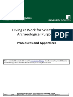 Diving at Work For Scientific or Archaeological Purposes Procedures July16