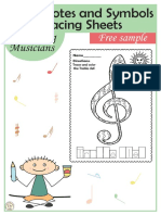 For Young Musicians: Music Notes and Symbols Tracing Sheets