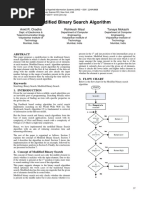 Modified Binary Search Algorithm: Ankit R. Chadha Rishikesh Misal Tanaya Mokashi