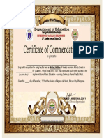 Certificate of Commendation To Writers and Validators
