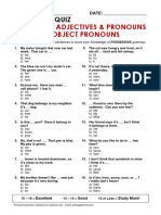Mixed Pronouns and Adjectives