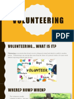 Why volunteer? The benefits of volunteering