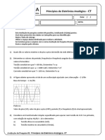 Avaliação de Pesquisa 01 - Princípios de Eletrônica Analógica