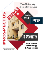 Prospectus BS Optometry - 2020 21