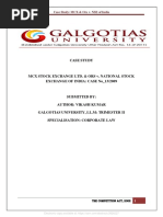 Case Study: Case Study: MCX & Ors v. NSE of India