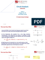 First Order Circuits - LPF and HPF