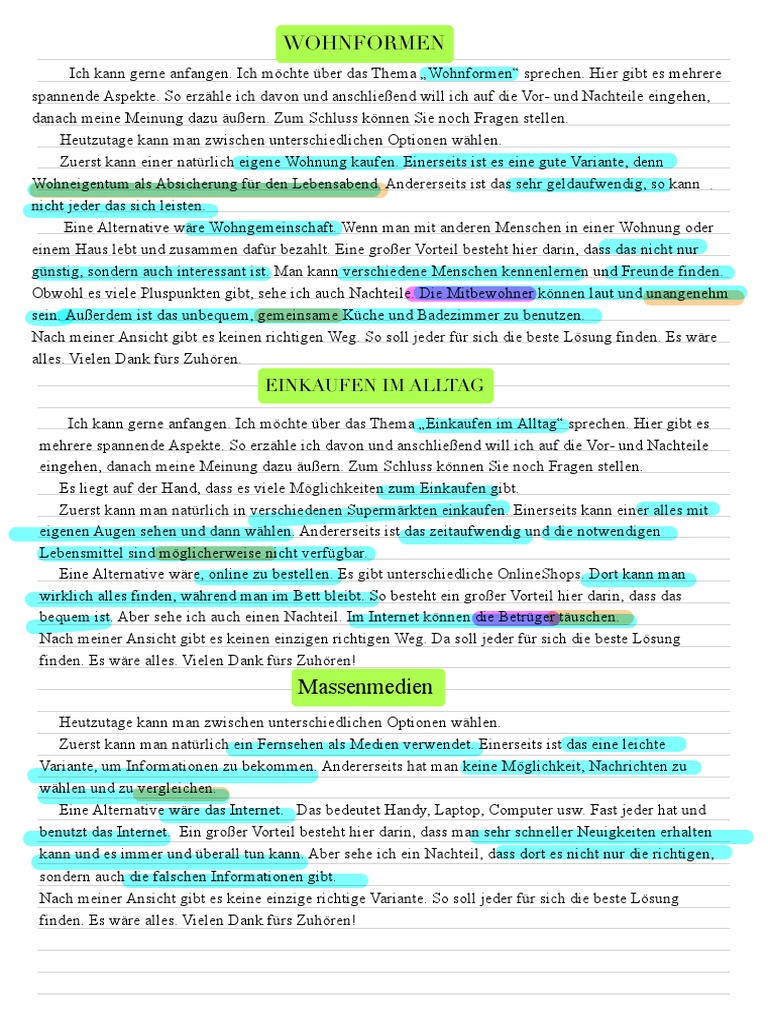 Sprechen B2 Teil 1 PDF