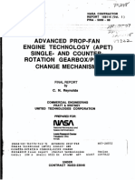 Advanced Prop-Fan Engine Technology (APET) Single-AND Counter - Rotation Gearbox/Pitch Change Mechanism