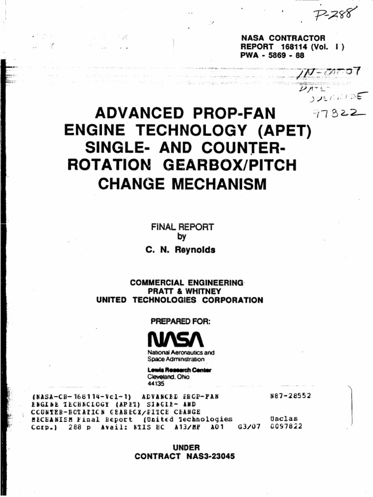 Advanced Prop-Fan Engine Technology (APET) Single-AND Counter ...