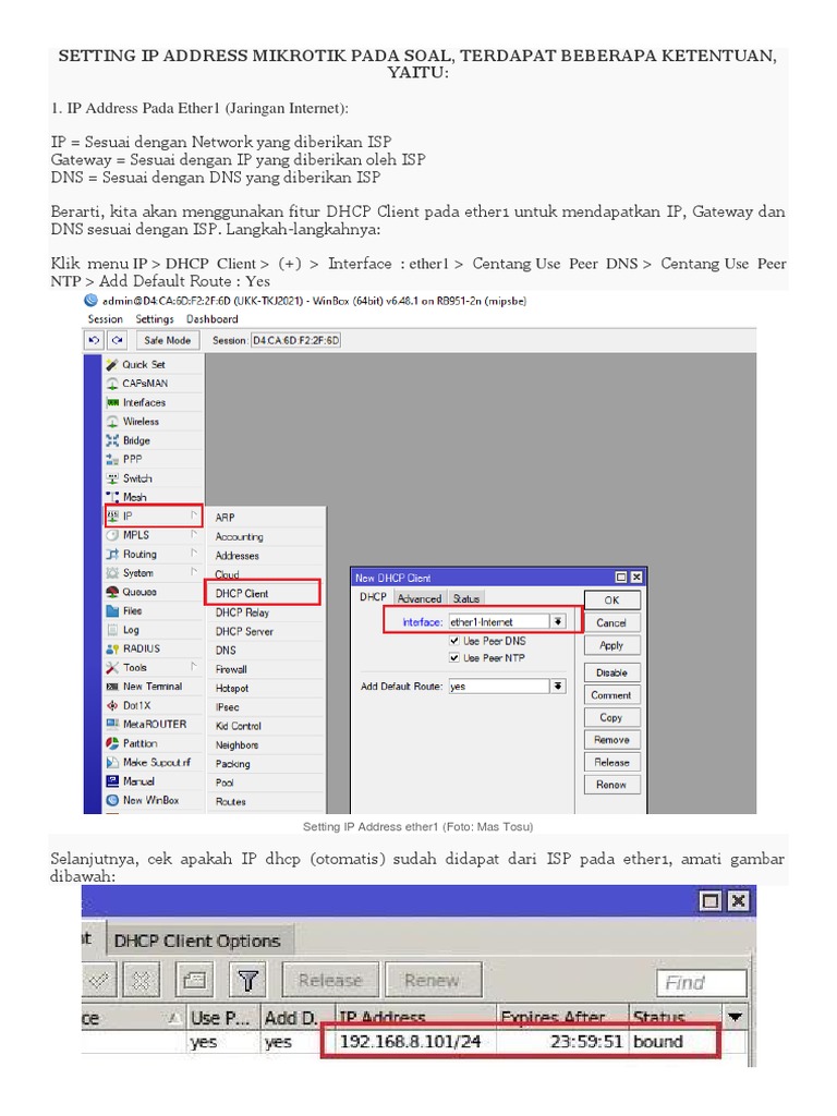 Panduan Setting Hotspot Mikrotik | PDF