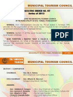 Municipal Tourism Council: Executive Order No. 07 Series of 2013