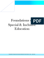 Foundations of Special & Inclusive Education