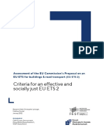 Criteria For An Effective and Socially Just Eu Ets 2