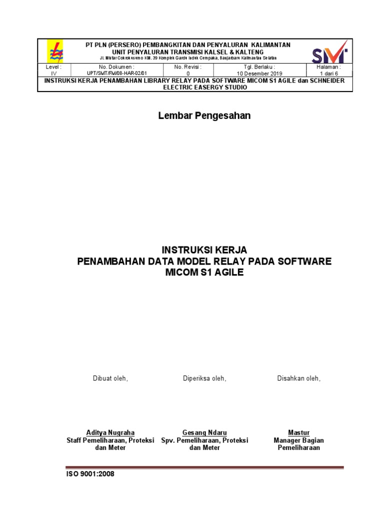 Ik penambahan data model relay pada software micom s1 agile dan