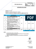 Cotizacion N°2021-143-007 - Siderperu - S.V de Cambio de Cable Alimentacion PT100