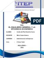 El Equilibrio General y La Eficiencia Económica