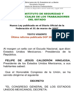 Ley Del Instituto de Seguridad y Servicios Sociales de Los Trabajadores