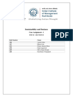 Sustainability and Business: Case Assignment - 1