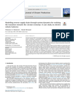 [2020] Modelling reverse supply chain through system dynamics for realizing the transition towards the circular economy; A case study on electric vehicle batteries