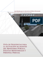 Guia de Diligencias para La Actución de Agentes Del Miniserios Públicos, Policías de Investigación y Peritos FGR