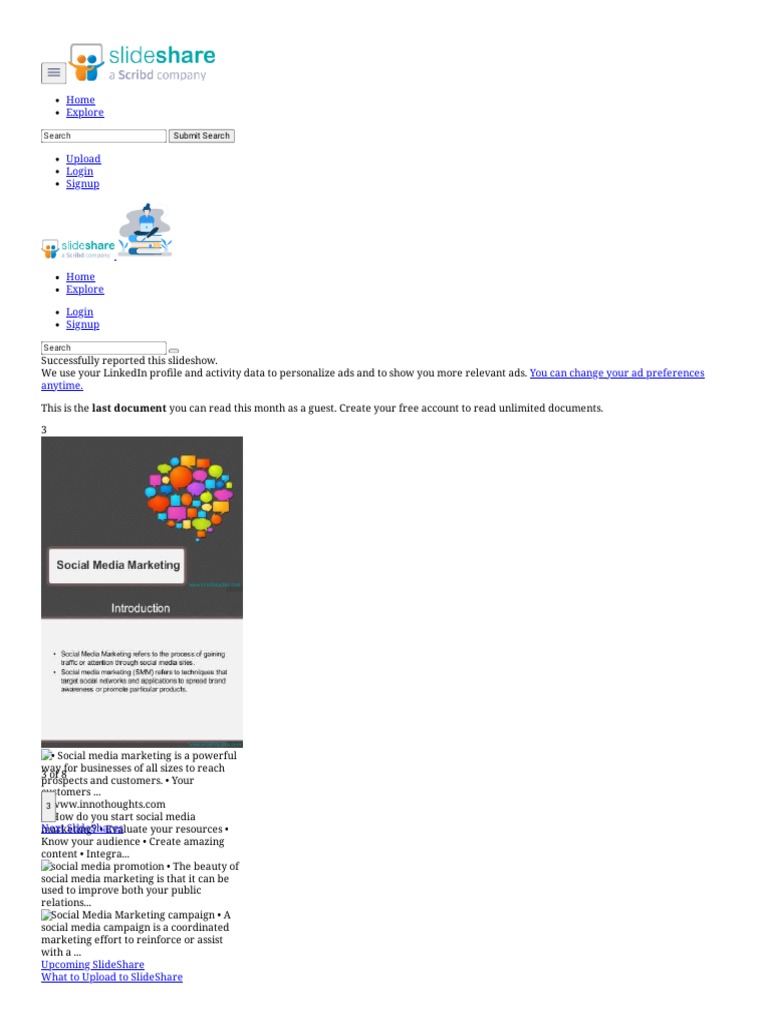 On Social Media Marketing | PDF | Social Media Marketing | Popular ...