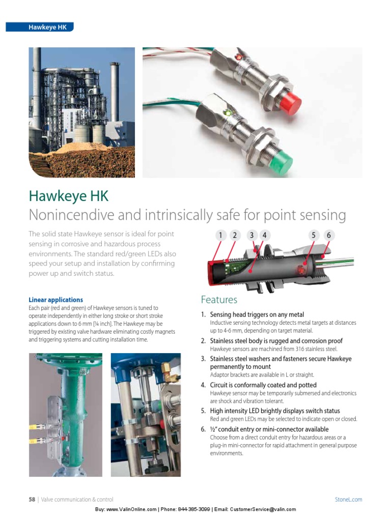 Hawkeye HK: Nonincendive and Intrinsically Safe For Point Sensing | PDF ...