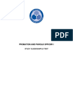 Probation and Parole Officer I: Study Guide/Sample Test