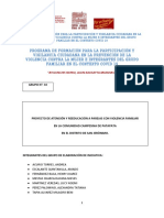 Proyecto de reeducación y prevención para hombre con riesgo de violencia familiar