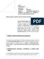 Demanda de Aumento de Pensión de Alimentos