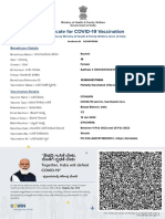 COVID Vaccination Certificate for Rashmi