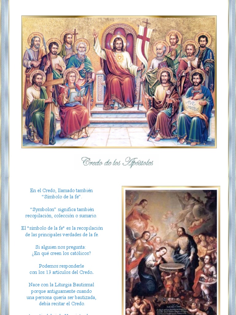 El Credo: Símbolo de la Fe Católica | PDF | Credo | espíritu Santo