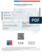 Pasaporte Sanitario: Certificado Digital de Ingreso A Chile