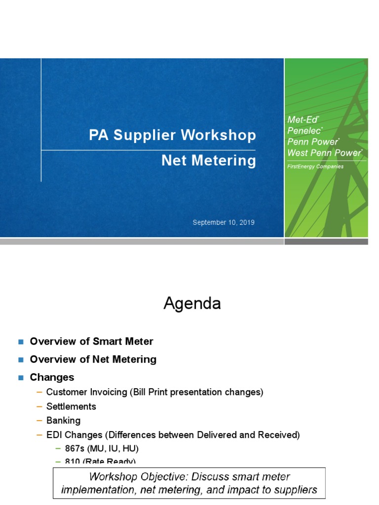 PA Net Metering Workshop Overview | PDF | Electrical Engineering ...