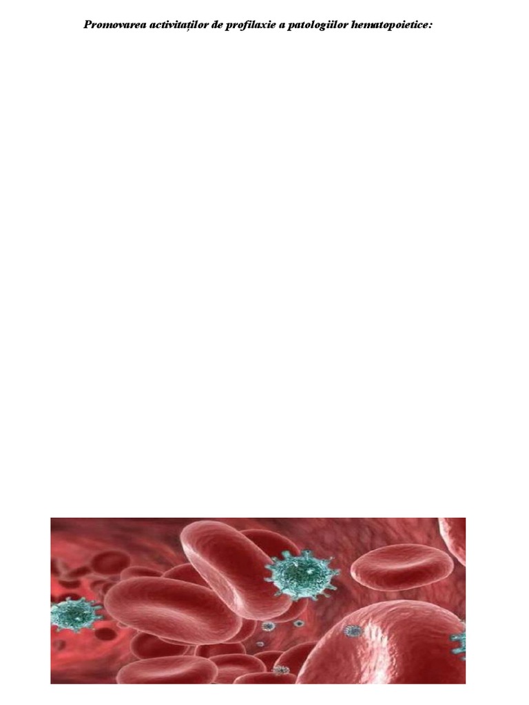 Promovarea Activitaților de Profilaxie A Patologiilor Hematopoietice | PDF