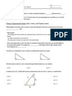 Unit 6 - Primary Trigonometric Ratios: Intro To Trigonometry
