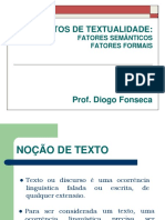 17-Elementos de Textualidade - Parte I - Fatores Semanticos e Formais - 3 Ano