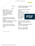 GOTA D'ÁGUA - Chico Buarque Letra