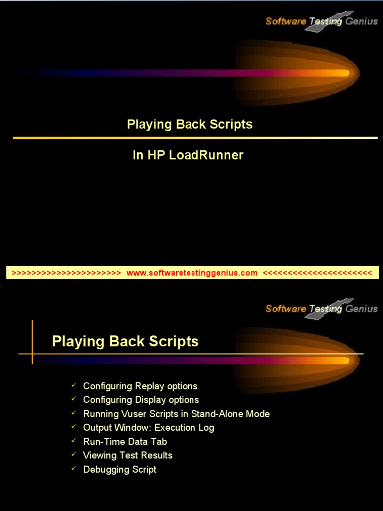 HP LoadRunner Script Playback Guide | PDF