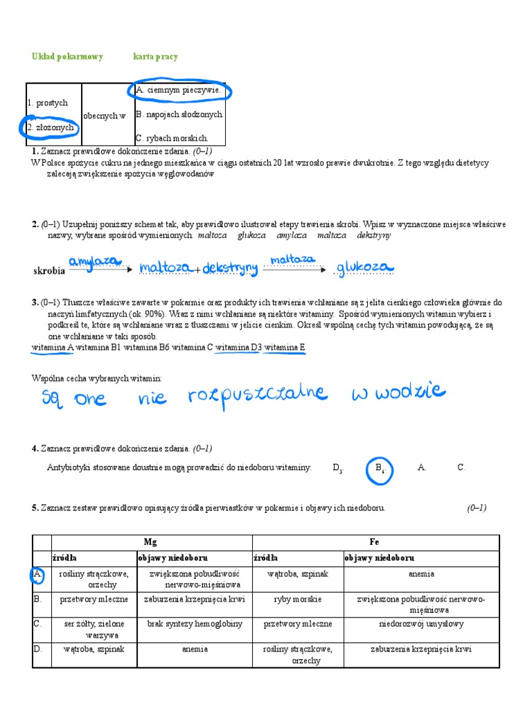 Na Rysunku Przedstawiono Układ Pokarmowy Człowieka