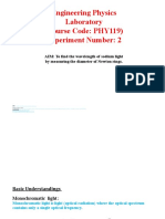 Engineering Physics Laboratory (Course Code: PHY119) Experiment Number: 2