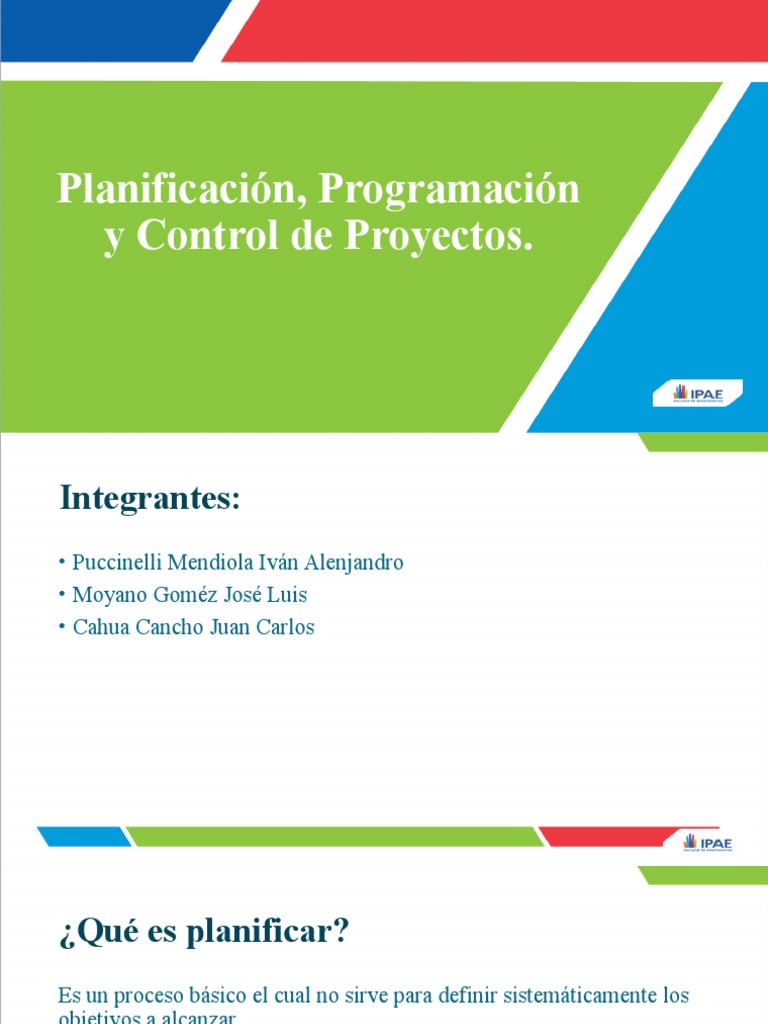Programación y Control de Proyectos | PDF | Planificación ...