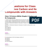 MCQ Questions For Class 10 Science Carbon and Its Compounds With Answers